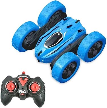 YALLABUYIT Remote Control Rc Stunt Car, 90 Min Playtime, 2.4Ghz Double Sided 360&deg; Rotating RC Crawler with Headlights Car For Kids