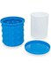 Uubuy Ice Bucket, Silicone Bucket &amp; Mold with Lid, Space Saving Cube Maker, Portable Silicon Maker for Frozen Whiskey, Cocktail, Beverages