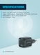 Powerology Ultra-Compact 20W Gan PD Charger EU, USB-C Port, Fast Charging, 0% to 60% in 35 Minutes, Overheat, Over Voltage &amp; Overcharge Protection, Black
