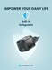 Powerology Ultra-Compact 20W Gan PD Charger EU, USB-C Port, Fast Charging, 0% to 60% in 35 Minutes, Overheat, Over Voltage &amp; Overcharge Protection, Black
