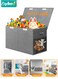 Large Toy Storage Box, Collapsible Storage Bins, Toy Storage Organizer For Kids, Boys, Girls, Toys Chest Storage Basket with Durable Handle for Nursery, Living Room, Playroom, Bedroom, Gray
