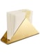 AYEHIOJU Triangle Napkin Holder, Napkin Holder Freestanding, Golden Stainless Steel Napkin Holders for Table,Triangle Stainless Steel Serviette Holder, (Gold)