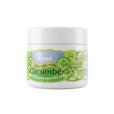 Lady Diana Cucumber Moisturizing Cream, Cooling &amp; Hydrating Skin Care, 150 g (Jar)