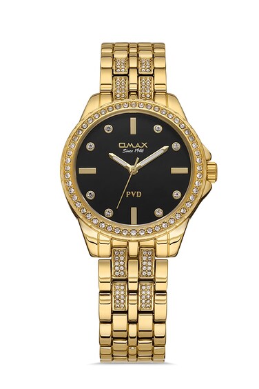 OMAX WOMENS Metal PVD-Plating Watch 32 MM Dial with Water Resistant - 5 ATM, and Chronograph - Japanese Quartz Analog Wristwatch (Silver S)