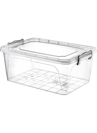 Cleaning Superstore Hobby Life Flat Rectangle Storage Box Transparent 13 Liters   02-1116