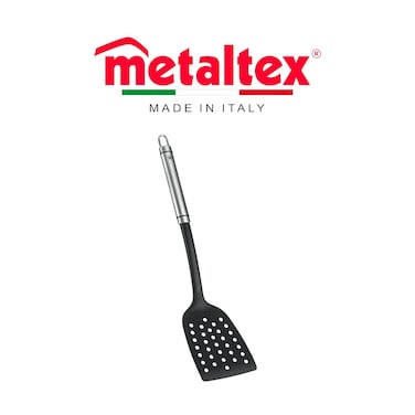 Metaltex Honor Slotted Turner 35cm &ndash; Stainless Steel Handle with Soft-Touch Grip