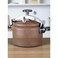 Non-Stick Aluminum Pressure Cooker with Granite Coating, 5 Litre - Brown Speckled Finish