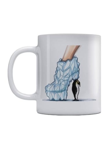 Penguin Shoes Printed Mug White/Blue/Black