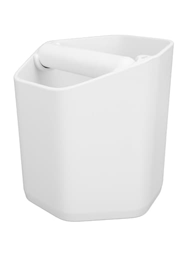 fannay Coffee Grounds Knock Box, Efficient Portable Prevent Slip Knock Box Large Capacity Heat Resistant for Household Use (White)