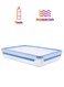 Clip And Close Rectangular Food Storage Container With Lid Clear/Blue