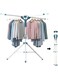 VAODO Clothes Drying Rack, 4 Arm Tripod Foldable&amp;Portable Laundry Hanging Drying Rack, Stainless Steel Clothing Rack with Windproof Hooks, Height Length Adjustable, for Indoor Outdoor Saving Space