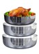 Oven Tray Set of 3 - / 26/28/31 Cm - Rectangle &amp; Deep Oven Trays for Baking, Roasting, Lasagna, Cookie, Brownie, Pizza, Heavy Duty &amp; Anti-Rust, Easy Clean &amp; Dishwasher Safe