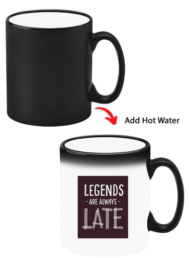 Color Changing Heat Sensitive Ceramic Mug, Image Revealed When HOT Liquid is Added! legends are always late