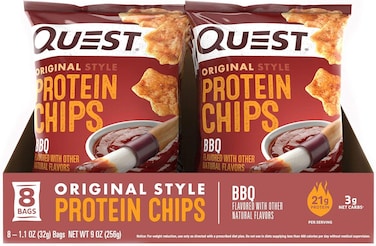 Quest Nutrition BBQ Protein Chips, Low Carb, Gluten Free, Potato Free, Baked, Pack Of 8