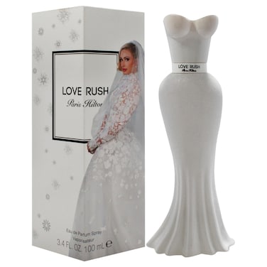 Paris HiltonLove Rush Eau de Parfum Spray Perfume for Women , Floral Fragrance , Notes of Italian Bergamot, Gardenia, Sandalwood and Vanilla , Intimate and Beautiful Long-Lasting Scent , 3.4 Fl Oz
