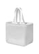 Luxshiny White Bento Bag, Large Insulated Lunch Bag Bento Boxes Holder Reusable Large Lunch Tote Bags PU Waterproof Lunch Pounch (31X14X20cm)