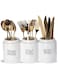 NALACAL Silverware Holder, Ceramic Utensil Organizer Countertop Cutlery Holder Spoon and Fork Holder Kitchen Utensil Storage Utensil Holder Flatware Storage Solution Compact Cutlery Holder for Knife