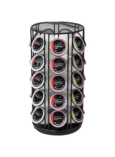 Mind Reader Carousel Rotating Coffee Pod Holder, 35, Black