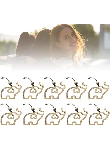 10Pcs Sisterhood Elephant Ornament - Wooden Friendship Elephant with Story Card, Perfect for Celebrating Women's Tribe and Sisterhood Sisterhood &amp; Friendship Elephant Gift Elephant Ornament