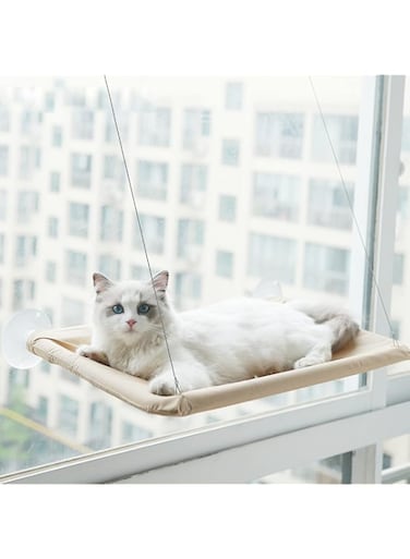 Aischens Cat Hammock Window Cat Hammock with One Window Cat Bed Cover with Suction Cups Maximum Load 17kg Comfortable Durable &amp; Save Space