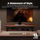 First Wave Monitor Stand Riser &ndash; 95&times;33.5cm Wooden Platform with Storage Shelf, Ergonomic Desktop Organizer for PC, Laptop &amp; Monitor &ndash; Walnut Finish