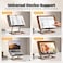 First Wave Adjustable Wooden Book Stand &ndash; 360&deg; Rotating Hands-Free Holder with Height &amp; Angle Adjustment, Page Clip, Compatible with Cookbooks, Magazines, Laptops &amp; Tablets &ndash; Foldable, Walnut