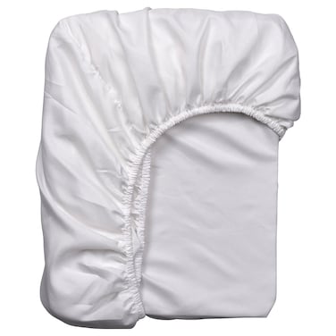 Fitted Sheet, White, 90x200 cm