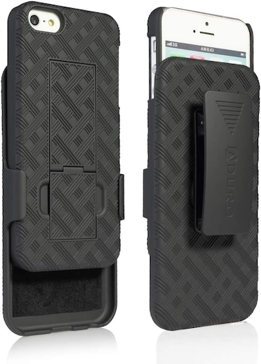 Aduro Shell Holster Combo Case For Apple iPhone SE / 5 / 5S With Kick-Stand &amp; Belt Clip (AT&amp;T, Verizon, T-Mobile &amp; Sprint)