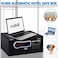 Rubik Hotel Safe Box With Optical Keypad, 1.09cbft Digital Steel Security Safe with Keys, Hotel Style Wide and Low Profile Locker, RB-2042TRW (Size 42x20x37cm) Black
