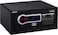 Rubik Hotel Safe Box With Optical Keypad, 1.09cbft Digital Steel Security Safe with Keys, Hotel Style Wide and Low Profile Locker, RB-2042TRW (Size 42x20x37cm) Black
