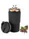 minghaoyuan Travel Thermal Mug, 450ml Stainless Steel Coffee Travel Mug, Insulated Coffee Mug Suitable for Coffee, Tea and Other Drinks (Black)