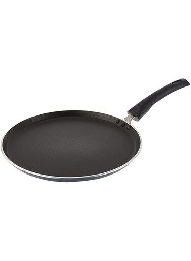 Raj Flat Dosa Tawa Fry Pan with Handle, 30 CM , Black, KT0001, Suitable for Dosa , Crepe , Pancake , Omellete , Chapati , Roti , Paratha