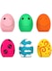SCHITEC Dog Squeaky Toy, 6 PCS Latex Bouncy Egg Balls with Squeaker for Puppy Small Pet Dogs, Soft Rubber Sound Toys for Interactive Fetch Play