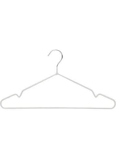 Feelings Metal Hanger PVC Coated White 12Pcs Set 40Cm