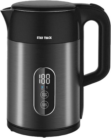 STAR TRACK 1.5L Electric Kettle ST-15TMD-KS2200, 2200W, Instant Heating, Temperature Selection, Boil-Dry Protection, and SS Lid Cover