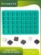 Silicone Chocolate Mould, 40 Cavity Square Baking Mould, 3D Silicone Baking Pan for Homemade Caramels, Hard Candies, Chocolate Truffles, Keto Fat Bombs, Fudge, DIY Jelly, Pralines (Green)