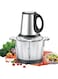 Electric Food Chopper, 5L Capacity, 600W Stainless Steel Meat Grinder and Blender, Silver/Black