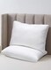 1-Piece Bed Pillow Double Piping Hotel Standard Soft Microfiber Anti Allergic&amp;Anti-bacterial, Striped White, Size(50x70CM)