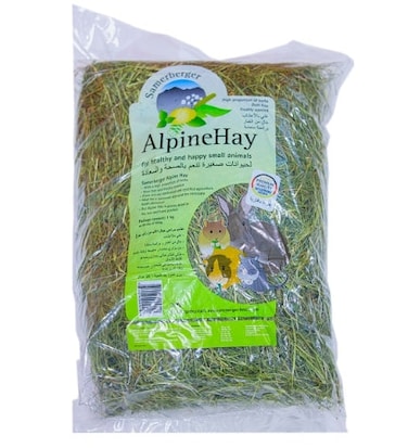 The Samerberger Alpine Hay for Small Pets is grown in a completely organic environment in the lush green meadows of the breathtaking mountain landscape of Samerberg, Bavaria, Germany. This ultra-premium hay consists of the finest grasses, nutritious clover, and a variety of healthy vitamin and mineral-rich wild herbs of the best organic quality to promote the health and vitality of your pet.

After growing, mowing, and drying these grasses without the use of mineral fertilizers and chemical pesticides, they are carefully hand-packed to maintain the greatest care and highest quality control.

This Alpine Hay is ideal for a balanced diet and recommended to all grass-eating, fiber-digesting pets. Samerberger organic hay was produced strictly according to the guidelines of the EU organic regulation.