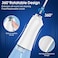H2ofloss Water Flosser Professional Cordless Dental Oral Irrigator - Portable and Rechargeable IPX7 Waterproof Water Flossing for Teeth Cleaning,300ml Reservoir Home and Travel