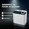Star Track Green Twin-tub Semi-Automatic Washing Machine, Top-Load Washer with Lint Filter, Spin-Dry