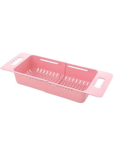 Dubai Gallery Retractable Adjustment Washing Basket Pink 380X80X180Millimeter