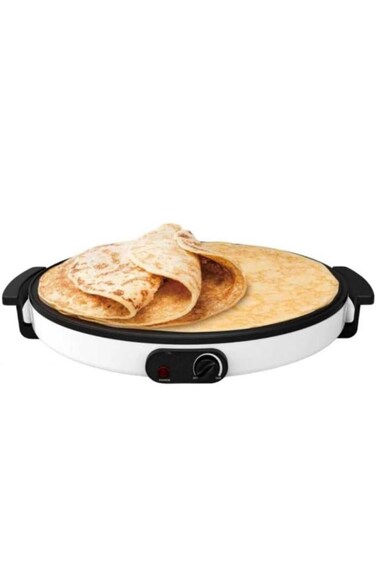 Electric Crepe Maker 45cm, 1800W &ndash; Non-Stick Griddle for Crepes, Roti, Pancakes, Adjustable Temp