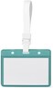 Fitto Plastic Business Badge Holders Clear ID Card Holder Sleeve Horizontal Vertical PVC Name Pass Holder for Employee Conference