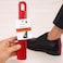 Fitto Plastic Shoe Horn Red - Long Shoehorn for Men &amp; Women, Portable Shoe Aid for Boots and Shoes, Lightweight Travel Footwear Accessory