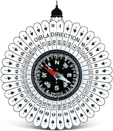 Fitto Qibla Compass Portable Qibla Direction Finder for Prayer, Islamic Prayer Compass for Home &amp; Travel, Mecca Qiblah Locator