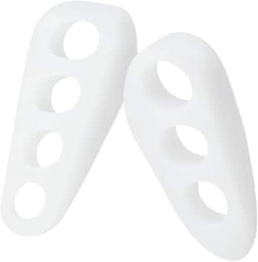 Fitto Feet Comfort Cushion White Gel Shoe Inserts Foot Pads for Heel &amp; Forefoot Pain Relief Anti-Slip Metatarsal Pad for Blister Prevention