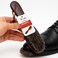 Fitto Beech Wood Shoe Brush Brown - Natural Bristle Shoe Polish Brush for Leather Shoes, Boots, Shoe Care &amp; Cleaning