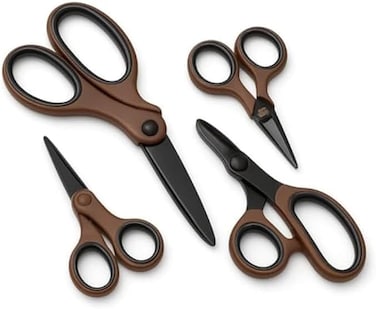 Fitto Tailoring Scissors Set - Pack of 4 Stainless Steel Sewing Scissors Fabric Shears for Dressmaking Craft Thread Snips Ergonomic Handles
