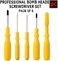 Fitto 6-Piece Bomb Headed Screwdriver Set - 6pcs Flathead Phillips Round Head Screwdrivers for Home Automotive Electronics